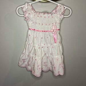 Charming Pink and White Kids Formal Dress​